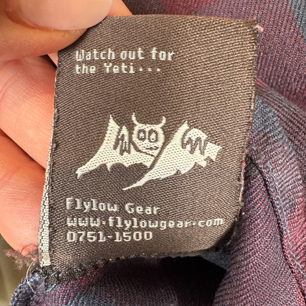 Flylow Gear Shirt Womens‎ Size Small Purple Blue Plaid Flannel Outdoor Western - Picture 10 of 10